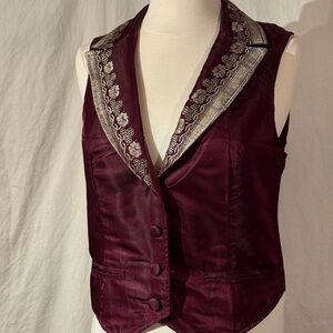 Ethnic Indian Wear Maroon Vest with Silver Embroidery
